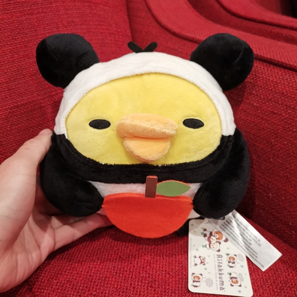 Other - New Rilakkuma Panda Kiiroitori with Apple 7" plush San-X